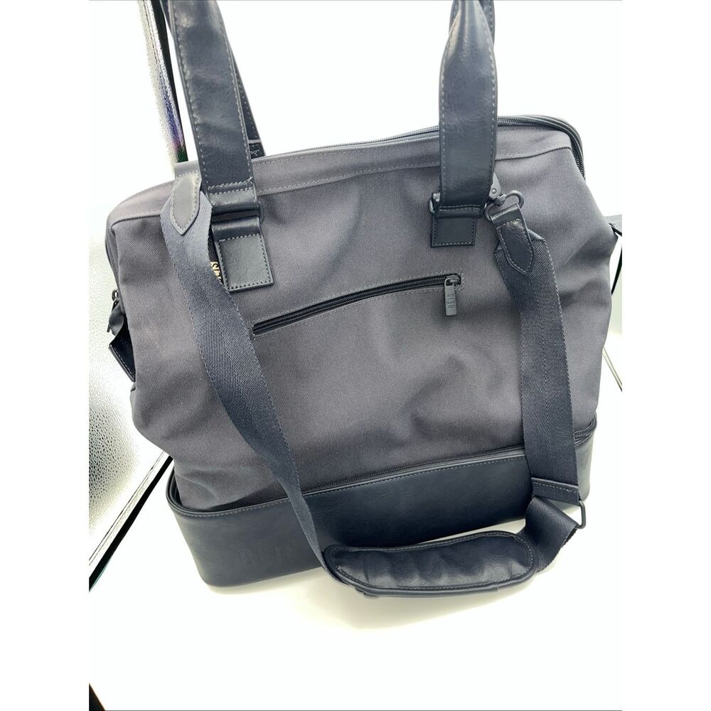 Beis Weekender Blue Duffle Bag Travel With Bottom Compartment